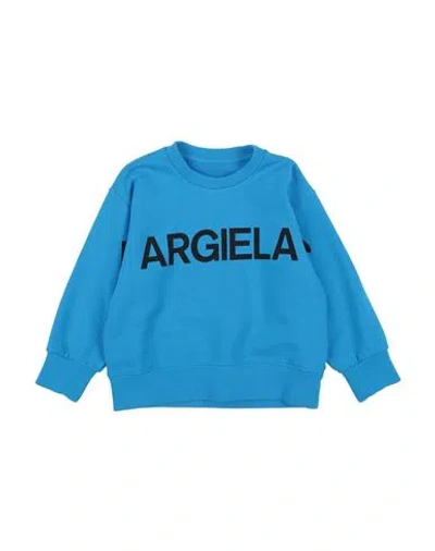 Mm6 Maison Margiela Toddler Boy Sweatshirt Azure Size 6 Cotton, Elastane In Blue