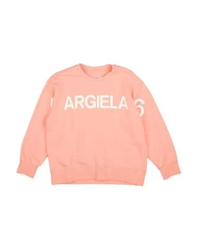 Mm6 Maison Margiela Babies'  Toddler Boy Sweatshirt Salmon Pink Size 4 Cotton, Elastane