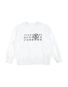 Mm6 Maison Margiela Toddler Boy Sweatshirt White Size 6 Cotton, Elastane In White