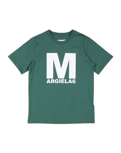 Mm6 Maison Margiela Babies'  Toddler Boy T-shirt Dark Green Size 6 Cotton