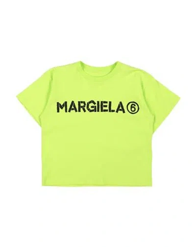 Mm6 Maison Margiela Babies'  Toddler Boy T-shirt Lime Green Size 6 Cotton