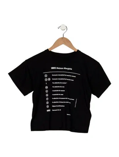 Pre-owned Mm6 Maison Margiela Babies' Toddler Boys Branded Pattern Printed Shirt In Black