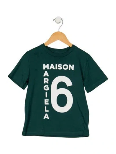 Pre-owned Mm6 Maison Margiela Babies' Toddler Boys Branded Pattern Printed Shirt In Green