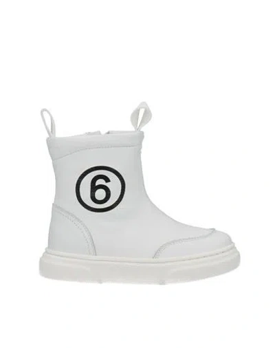 Mm6 Maison Margiela Babies'  Toddler Girl Ankle Boots White Size 9c Soft Leather