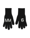 Mm6 Maison Margiela Toddler Girl Gloves Black Size 4 Wool, Polyamide In Black