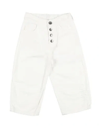 Mm6 Maison Margiela Babies'  Toddler Girl Jeans White Size 6 Cotton