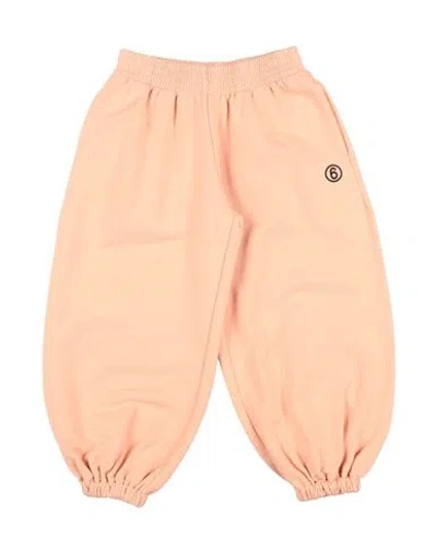 Mm6 Maison Margiela Babies'  Toddler Girl Pants Apricot Size 6 Cotton In Orange