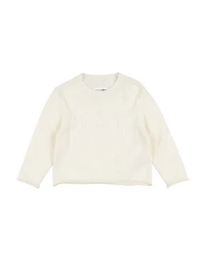 Mm6 Maison Margiela Babies'  Toddler Girl Sweater Ivory Size 6 Cotton, Wool