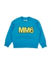 Mm6 Maison Margiela Babies'  Toddler Girl Sweatshirt Azure Size 6 Cotton In Blue