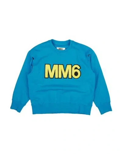 Mm6 Maison Margiela Babies'  Toddler Girl Sweatshirt Azure Size 6 Cotton In Blue