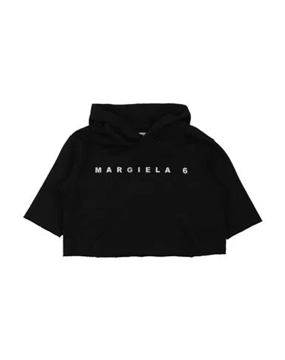 Mm6 Maison Margiela Babies'  Toddler Girl Sweatshirt Black Size 6 Cotton