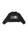 Mm6 Maison Margiela Babies'  Toddler Girl Sweatshirt Black Size 6 Cotton, Elastane