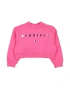 Mm6 Maison Margiela Toddler Girl Sweatshirt Fuchsia Size 6 Cotton, Elastane In Pink