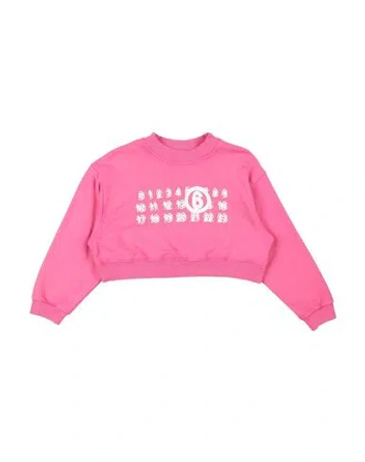 Mm6 Maison Margiela Babies'  Toddler Girl Sweatshirt Pink Size 6 Cotton, Elastane