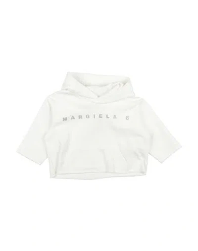 Mm6 Maison Margiela Babies'  Toddler Girl Sweatshirt White Size 6 Cotton