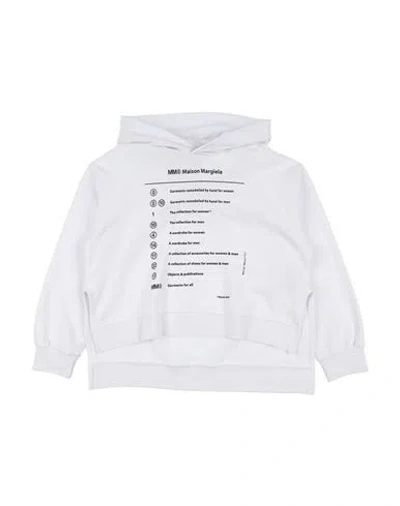 Mm6 Maison Margiela Babies'  Toddler Girl Sweatshirt White Size 4 Cotton, Elastane