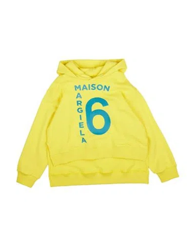 Mm6 Maison Margiela Babies'  Toddler Girl Sweatshirt Yellow Size 6 Cotton