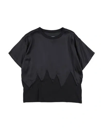 Mm6 Maison Margiela Babies'  Toddler Girl T-shirt Black Size 4 Rayon, Cotton