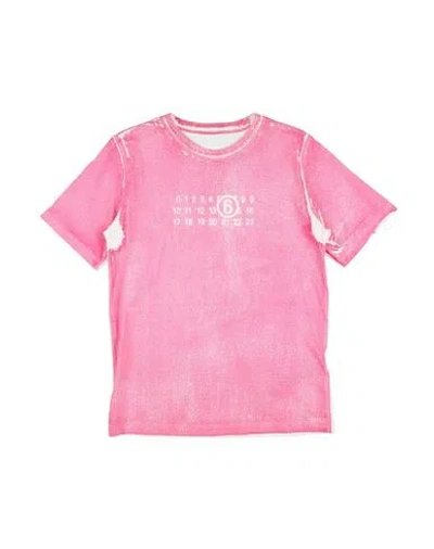 Mm6 Maison Margiela Babies'  Toddler Girl T-shirt Fuchsia Size 6 Cotton