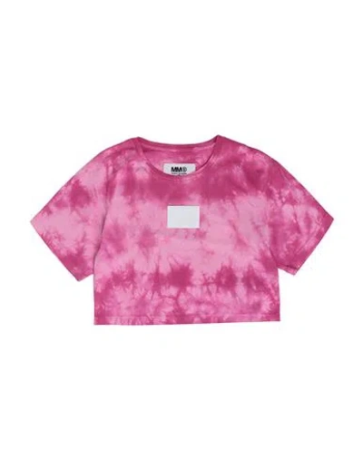 Mm6 Maison Margiela Babies'  Toddler Girl T-shirt Fuchsia Size 6 Cotton In Pink