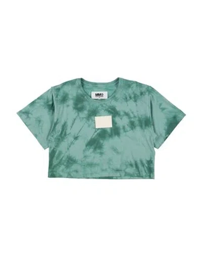Mm6 Maison Margiela Babies'  Toddler Girl T-shirt Green Size 6 Cotton