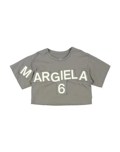 Mm6 Maison Margiela Babies'  Toddler Girl T-shirt Grey Size 6 Cotton