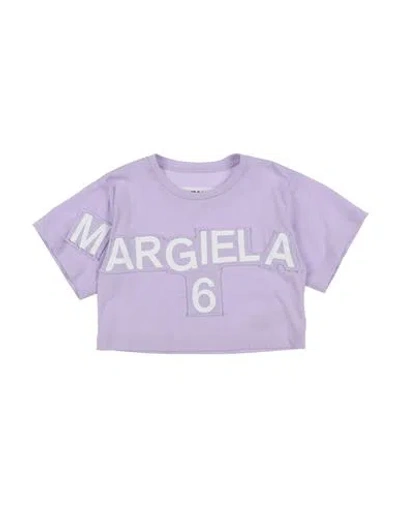 Mm6 Maison Margiela Babies'  Toddler Girl T-shirt Light Purple Size 6 Cotton