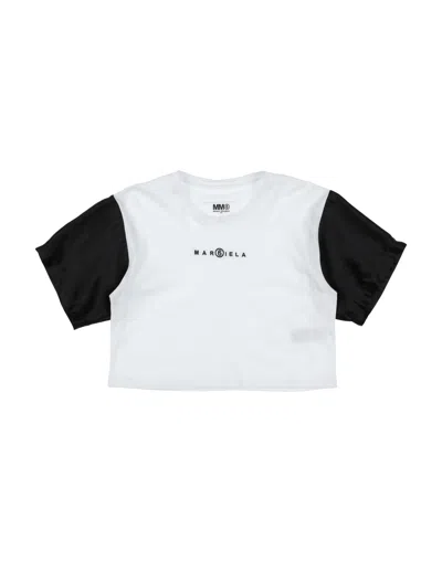 Mm6 Maison Margiela Babies'  T-shirts In White