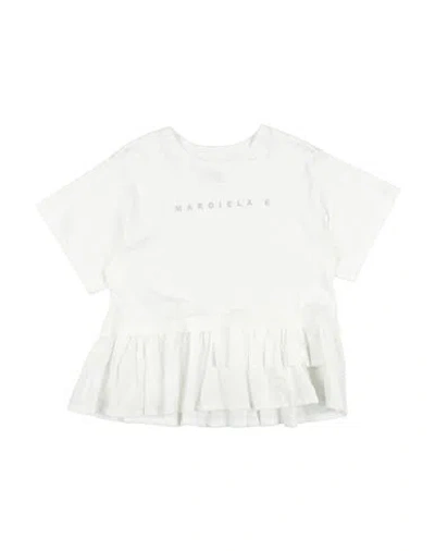 Mm6 Maison Margiela Babies'  Toddler Girl T-shirt White Size 6 Cotton
