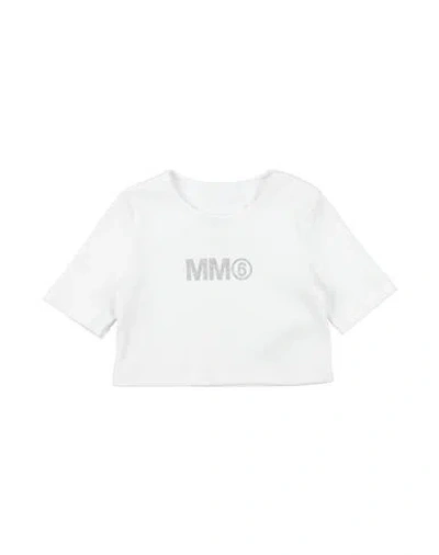 Mm6 Maison Margiela Babies'  Toddler Girl T-shirt White Size 6 Cotton, Elastane