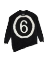 Mm6 Maison Margiela Babies'  Toddler Sweater Black Size 6 Wool, Nylon