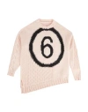 Mm6 Maison Margiela Babies'  Toddler Sweater Blush Size 6 Wool, Nylon In Pink
