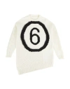 Mm6 Maison Margiela Toddler Sweater Ivory Size 6 Wool, Nylon In White