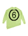 Mm6 Maison Margiela Babies'  Toddler Sweater Lime Green Size 6 Wool, Nylon