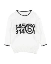 Mm6 Maison Margiela Toddler Sweater White Size 6 Cotton, Nylon In White