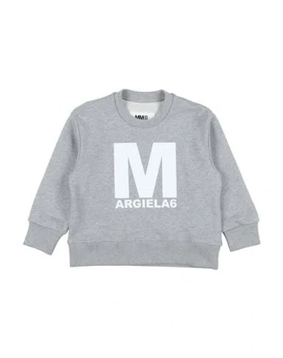 Mm6 Maison Margiela Babies'  Toddler Sweatshirt Grey Size 6 Cotton, Elastane In Multi