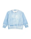 Mm6 Maison Margiela Toddler Sweatshirt Light Blue Size 4 Cotton