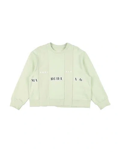 Mm6 Maison Margiela Babies'  Toddler Sweatshirt Light Green Size 6 Cotton, Elastane