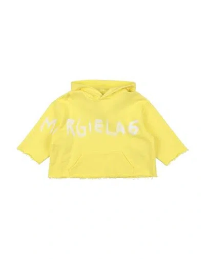 Mm6 Maison Margiela Toddler Sweatshirt Yellow Size 6 Cotton In Yellow