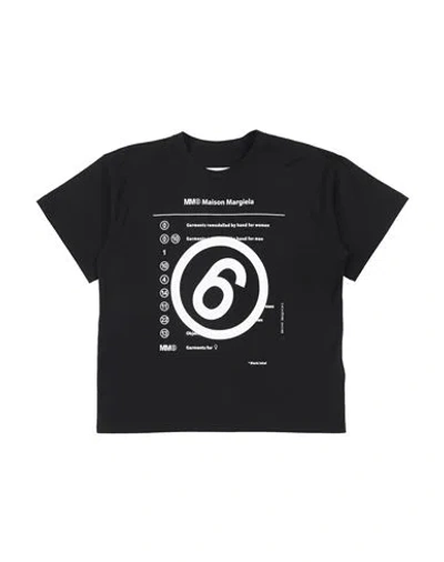 Mm6 Maison Margiela Babies'  Toddler T-shirt Black Size 6 Cotton