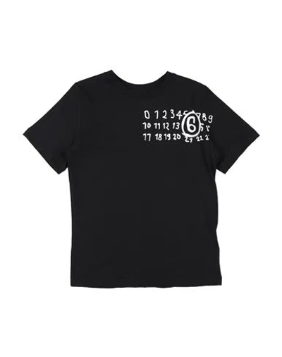 Mm6 Maison Margiela Babies'  Toddler T-shirt Black Size 6 Cotton