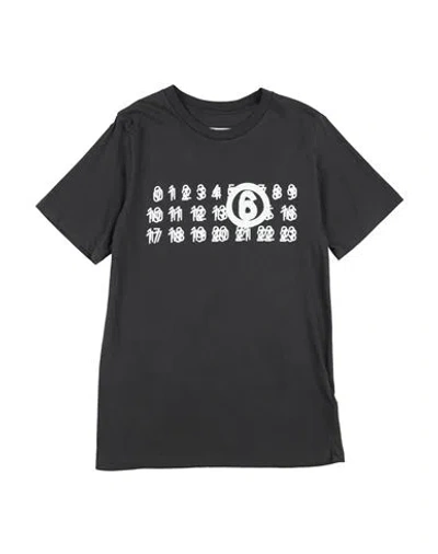 Mm6 Maison Margiela Babies'  Toddler T-shirt Charcoal Size 6 Cotton