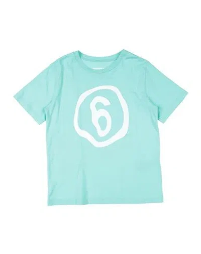 Mm6 Maison Margiela Babies'  Toddler T-shirt Turquoise Size 6 Cotton In Blue