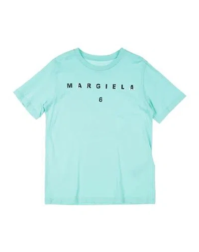 Mm6 Maison Margiela Babies'  Toddler T-shirt Turquoise Size 6 Cotton In Blue