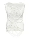 Mm6 Maison Margiela Mm6 By Maison Margiela Layered Distressed Fabric Sleeveless Top