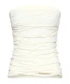 Mm6 Maison Margiela Elastic Jersey Mesh Mini Dress In White