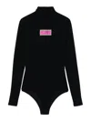 Mm6 Maison Margiela Mm6 By Maison Margiela High Turtleneck Collar Bodysuit In Black
