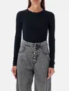 Mm6 Maison Margiela Mm6 By Maison Margiela Black Lycra Bodysuit In Schwarz