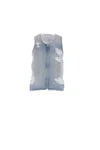 Mm6 Maison Margiela Mm6 By Maison Margiela Sleeveless Front-zip Top In Distressed Denim In Navy