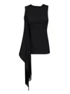 Mm6 Maison Margiela Draped Top In Black